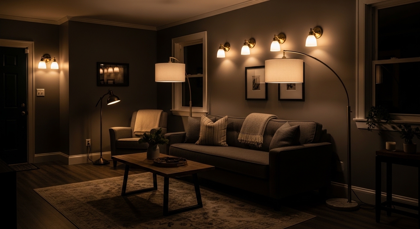 How to Light a Dark Living Room Without Adding Circuits