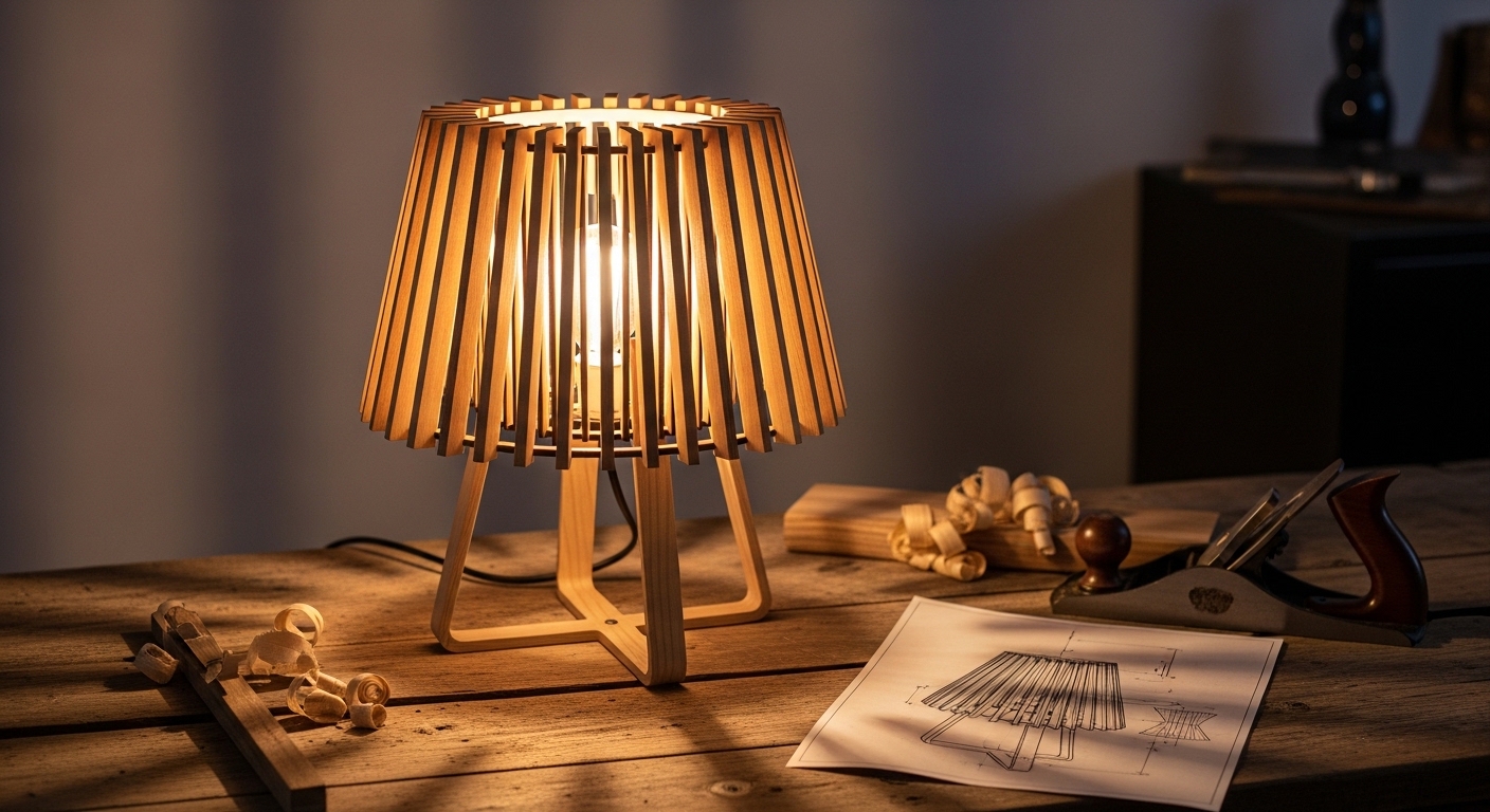 Building a DIY Wood Lamp Shade: A Weekend Project