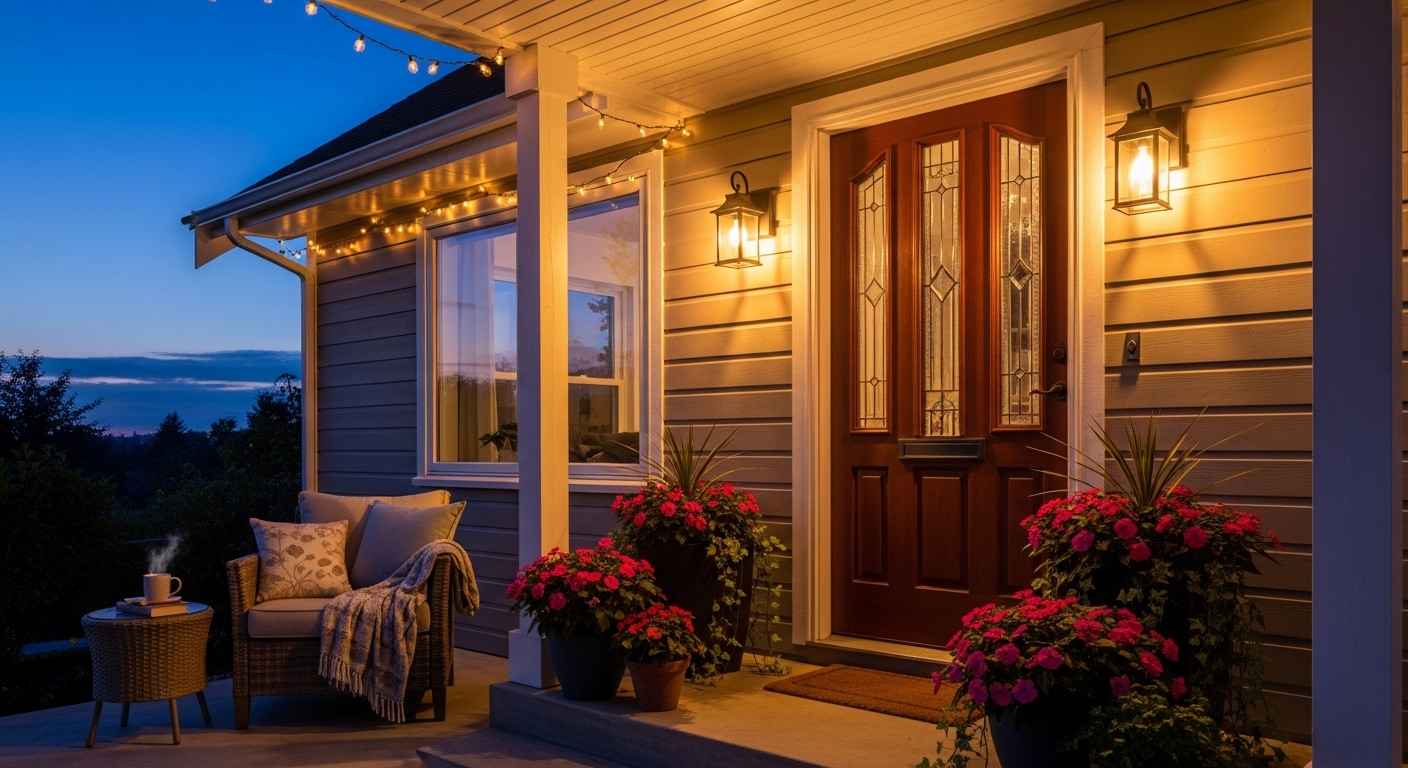 Outdoor Lighting That Makes a Front Porch Feel Welcoming
