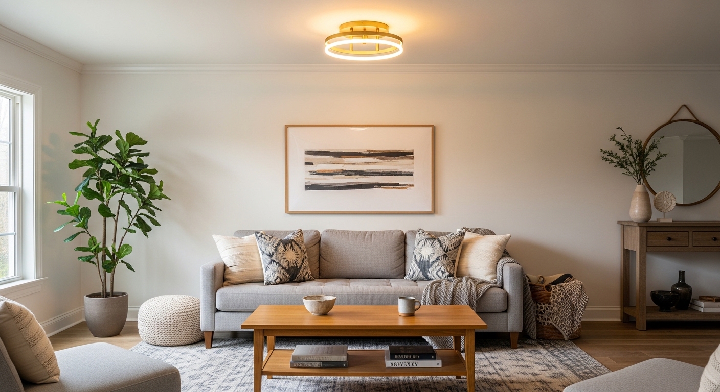 Swapping Builder Flush Mounts Room by Room: A Real Budget Breakdown