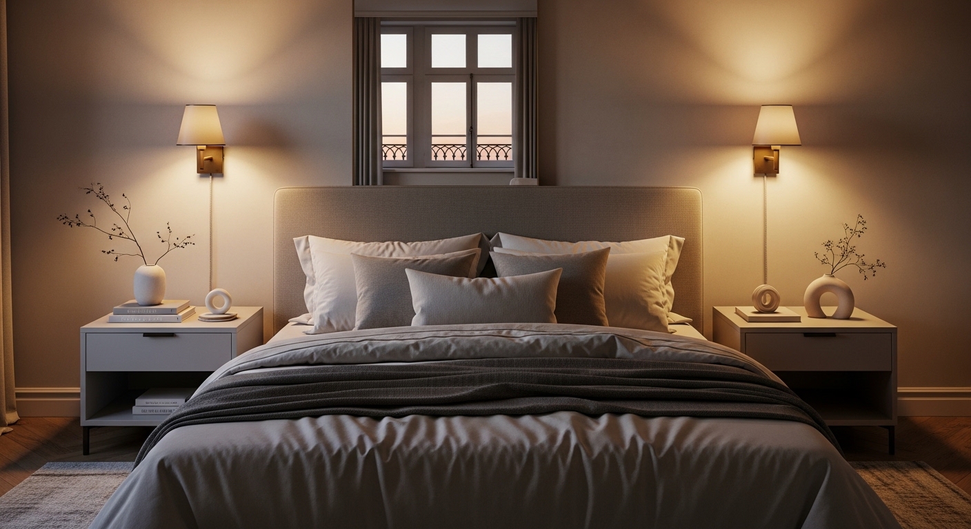 How to Add a Second Bedside Sconce When There's Only One Outlet